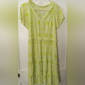 Destination 365 Tiered Flutter Sleeve Dress Size MP